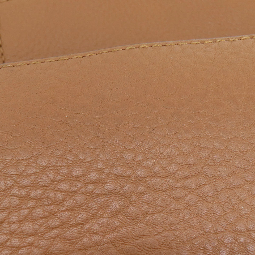 MICHAEL KORS Handbag leather Brown logo Women Used Authentic