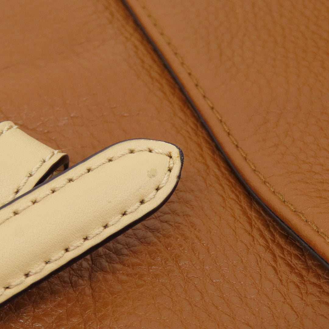 MICHAEL KORS Handbag leather Brown logo Women Used Authentic