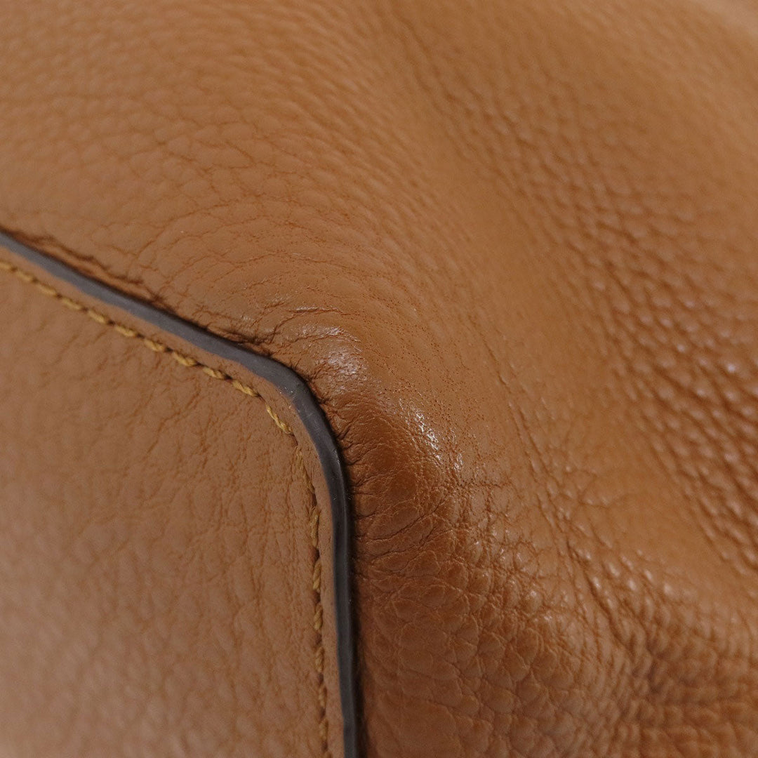 MICHAEL KORS Handbag leather Brown logo Women Used Authentic