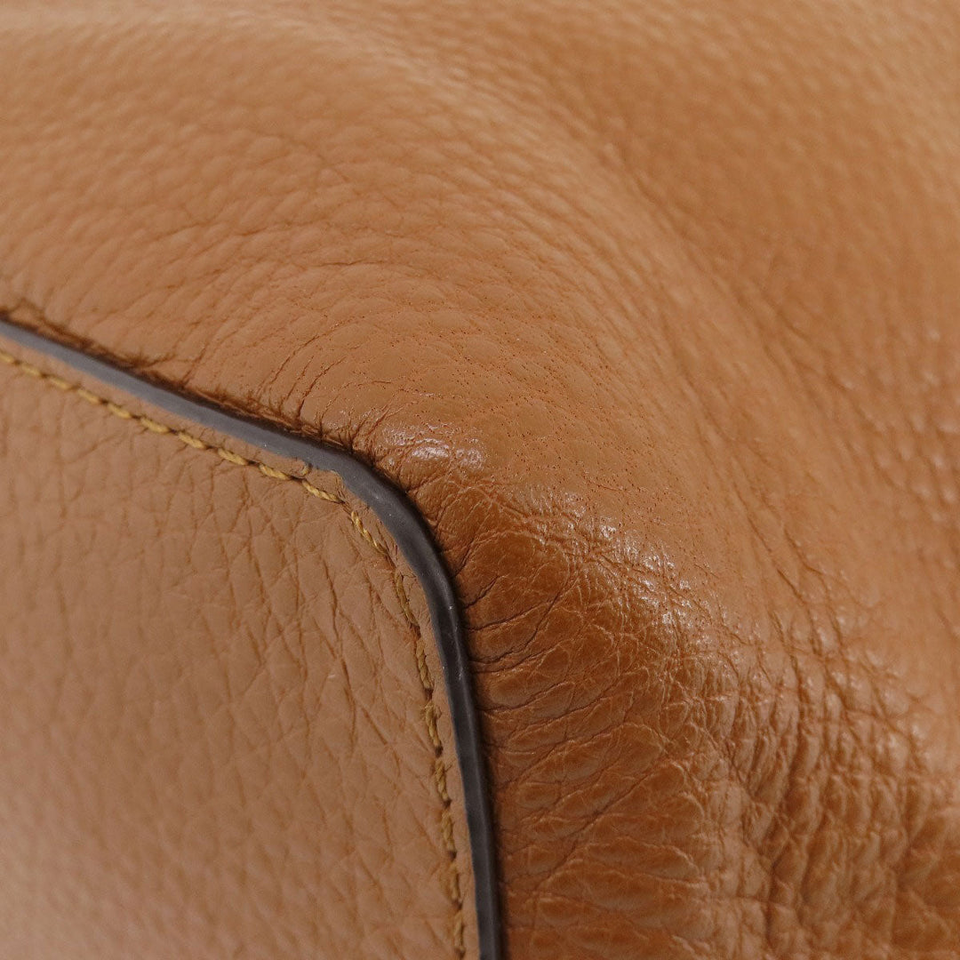 MICHAEL KORS Handbag leather Brown logo Women Used Authentic