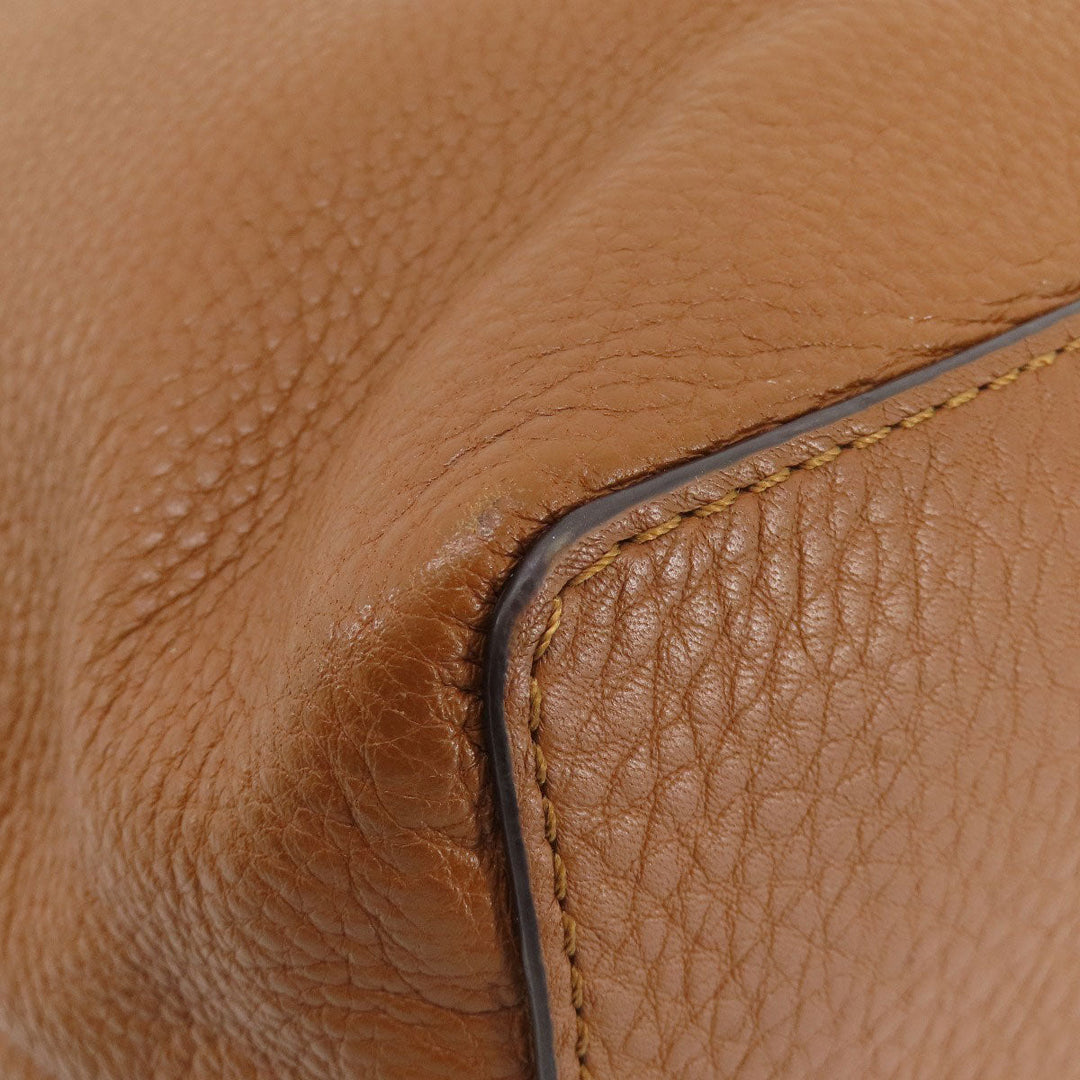 MICHAEL KORS Handbag leather Brown logo Women Used Authentic