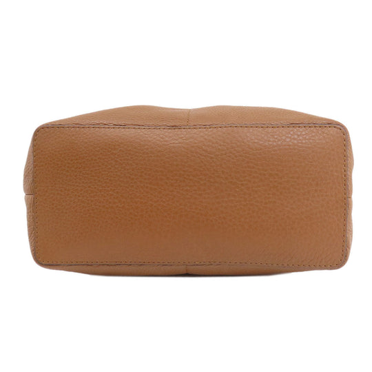 MICHAEL KORS Handbag leather Brown logo Women Used Authentic