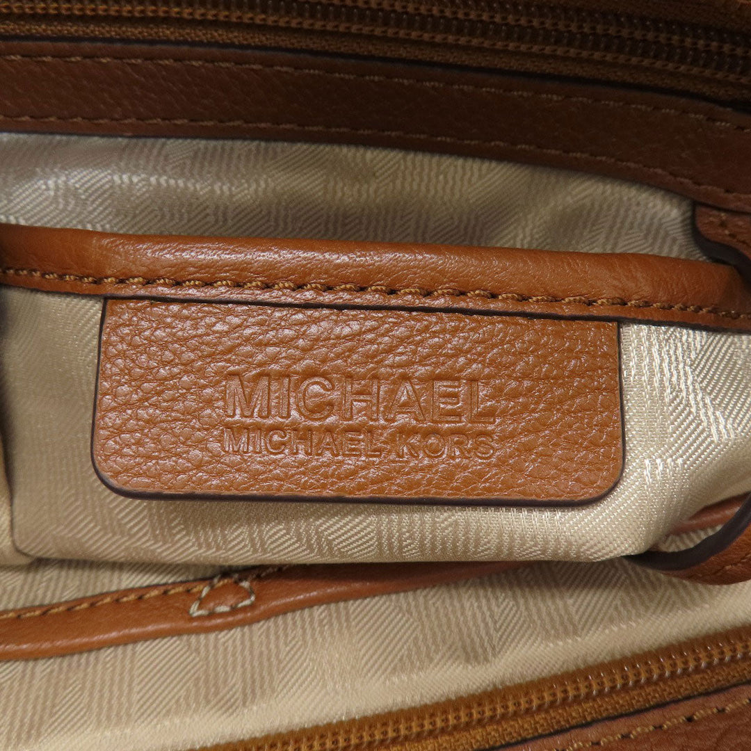 MICHAEL KORS Handbag leather Brown logo Women Used Authentic
