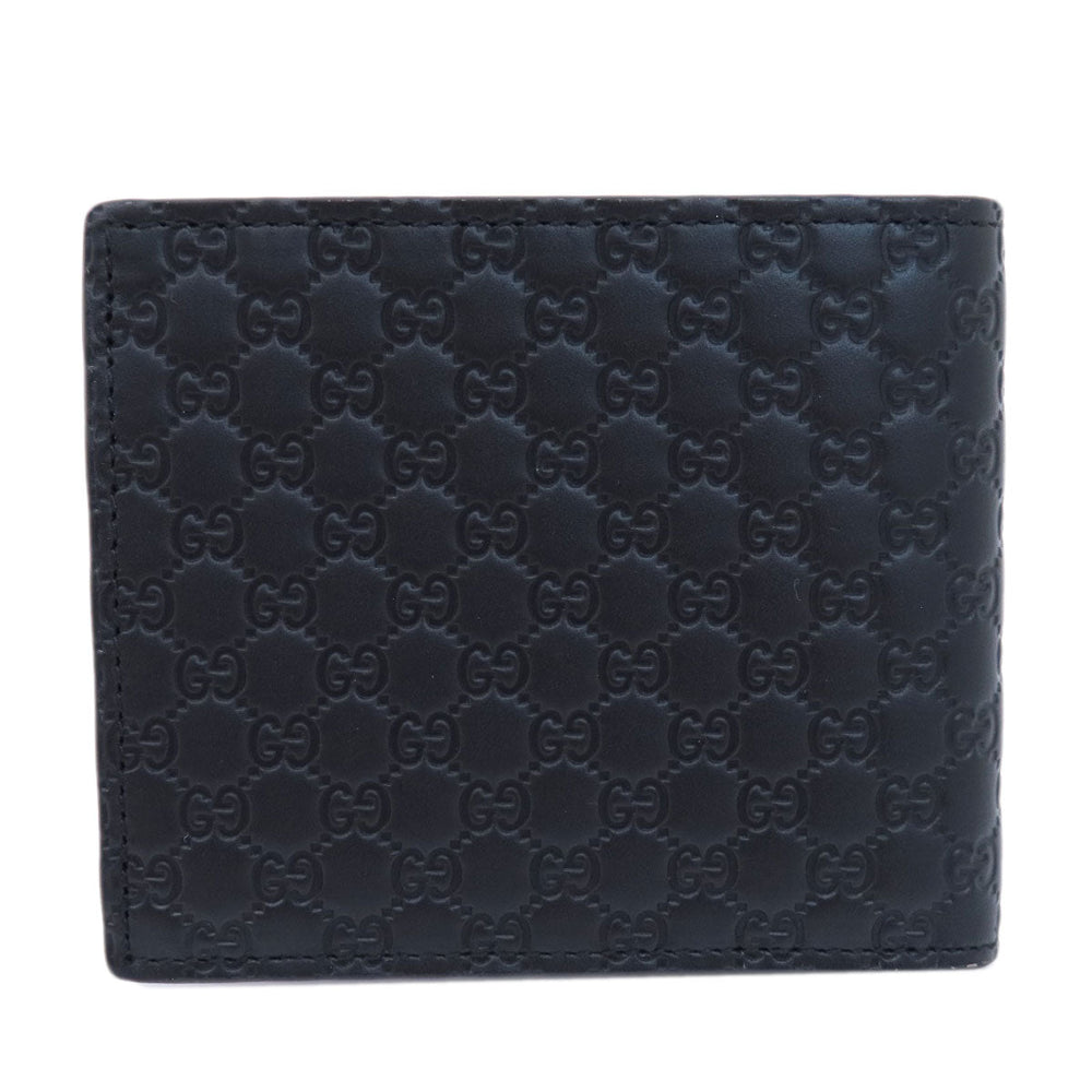 GUCCI Bifold Wallet 544472 leather black Micro Gucci Shima outlet mens Used Authentic
