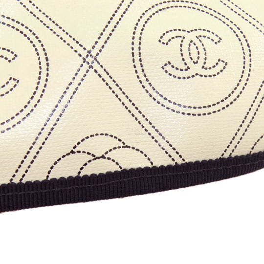 CHANEL Boston Duffel bag Coated canvas black COCO Mark Camellia 2WAY SilverMetal Women Used Authentic