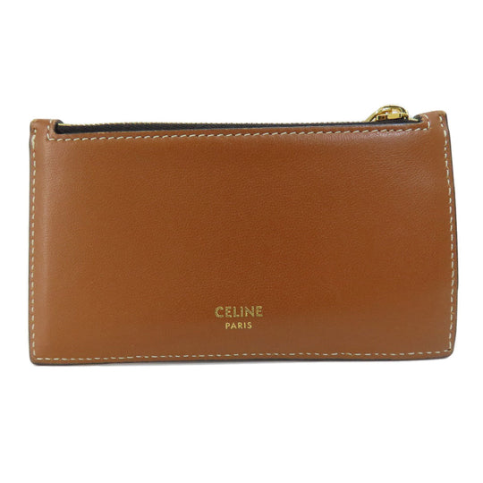 CELINE Coin case PVC Brown Triomphe