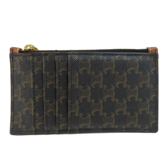CELINE Coin case PVC Brown Triomphe
