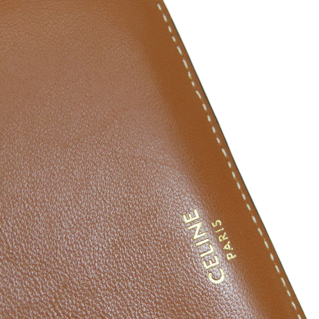 CELINE Coin case PVC Brown Triomphe