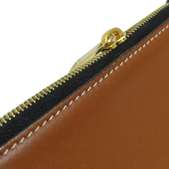 CELINE Coin case PVC Brown Triomphe