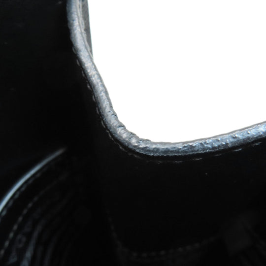 PRADA Tote Bag leather black Safiano Women Used Authentic