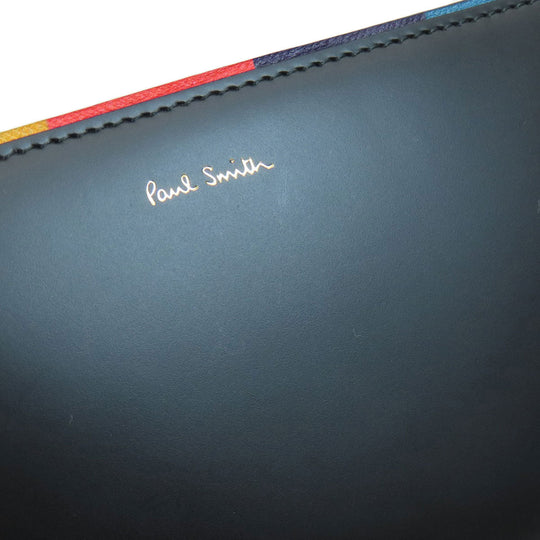 Paul Smith Long Wallet Purse leather black Multistripe