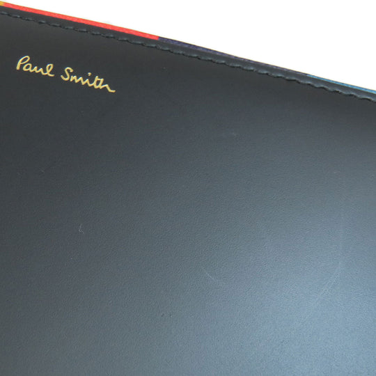 Paul Smith Long Wallet Purse leather black Multistripe
