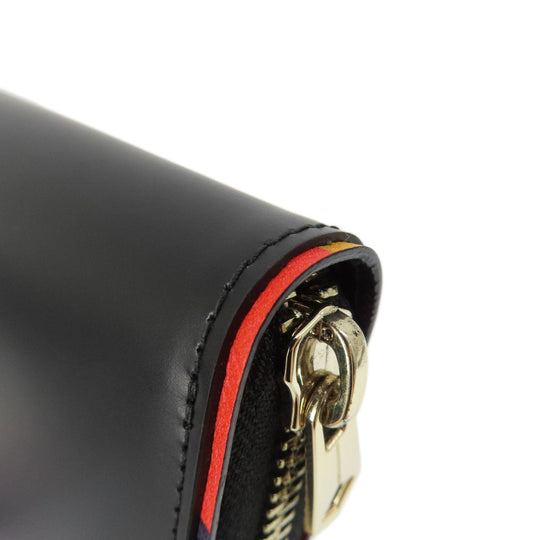 Paul Smith Long Wallet Purse leather black Multistripe