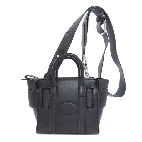 MULBERRY Handbag leather black 2WAY Women Used Authentic