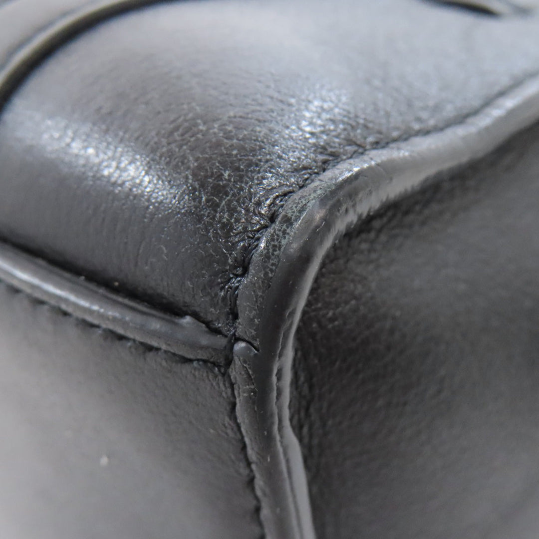MULBERRY Handbag leather black 2WAY Women Used Authentic