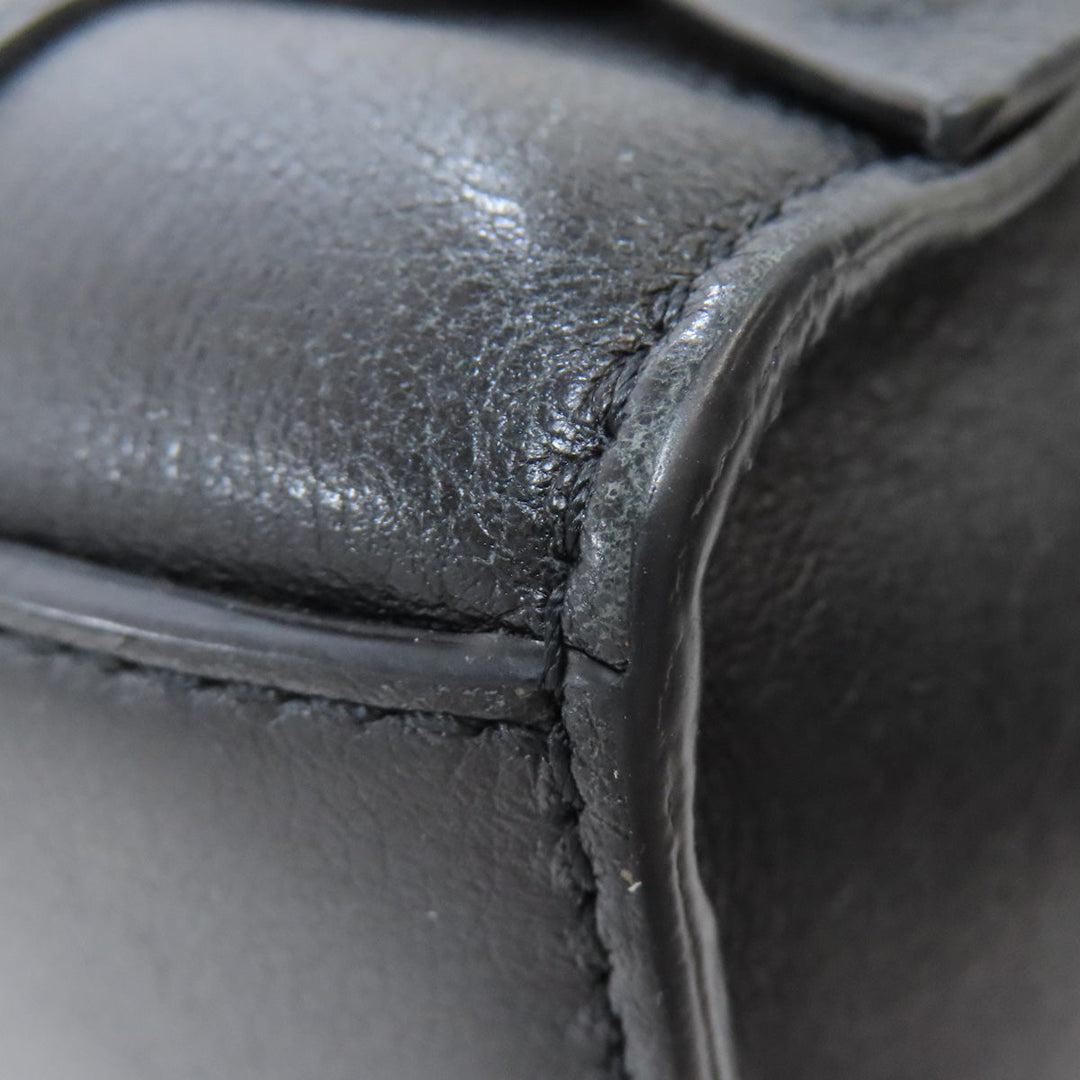 MULBERRY Handbag leather black 2WAY Women Used Authentic