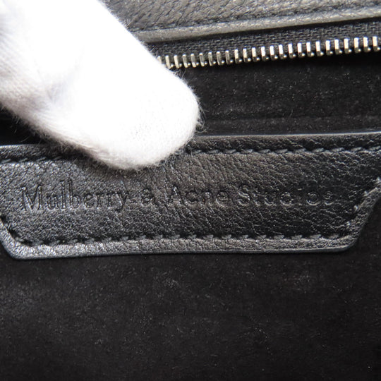 MULBERRY Handbag leather black 2WAY Women Used Authentic