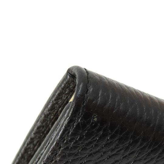 GUCCI Key case Key holder  456118 leather black GG Marmont Women Used Authentic