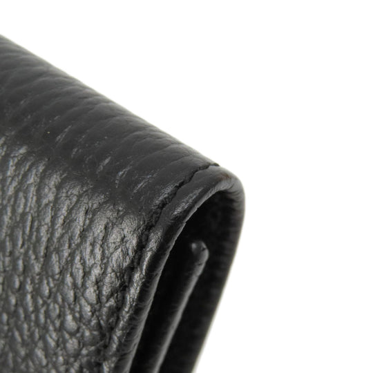 GUCCI Key case Key holder  456118 leather black GG Marmont Women Used Authentic