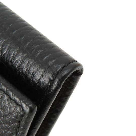 GUCCI Key case Key holder  456118 leather black GG Marmont Women Used Authentic