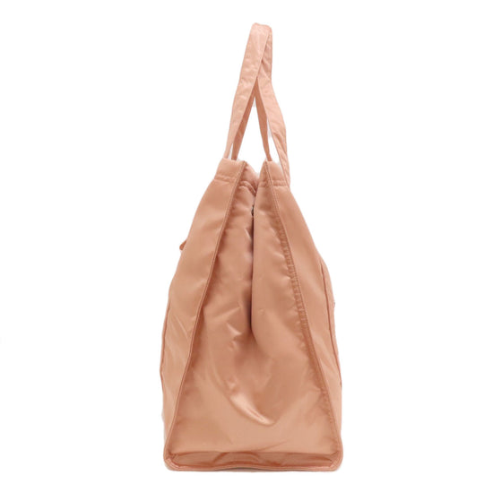 FENDI Tote Bag Nylon pink logo Women Used Authentic