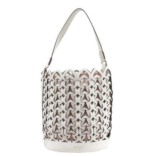Kate Spade Tote Bag leather white one belt