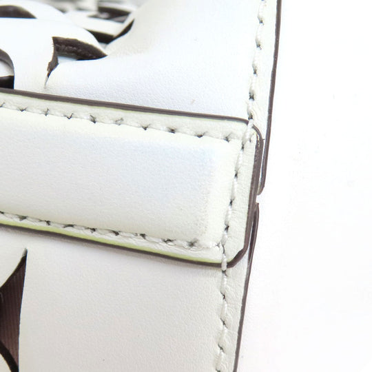Kate Spade Tote Bag leather white one belt