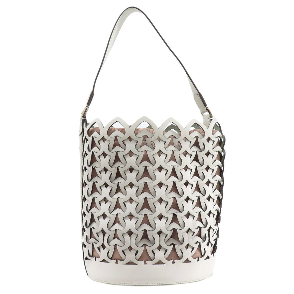 Kate Spade Tote Bag leather white one belt