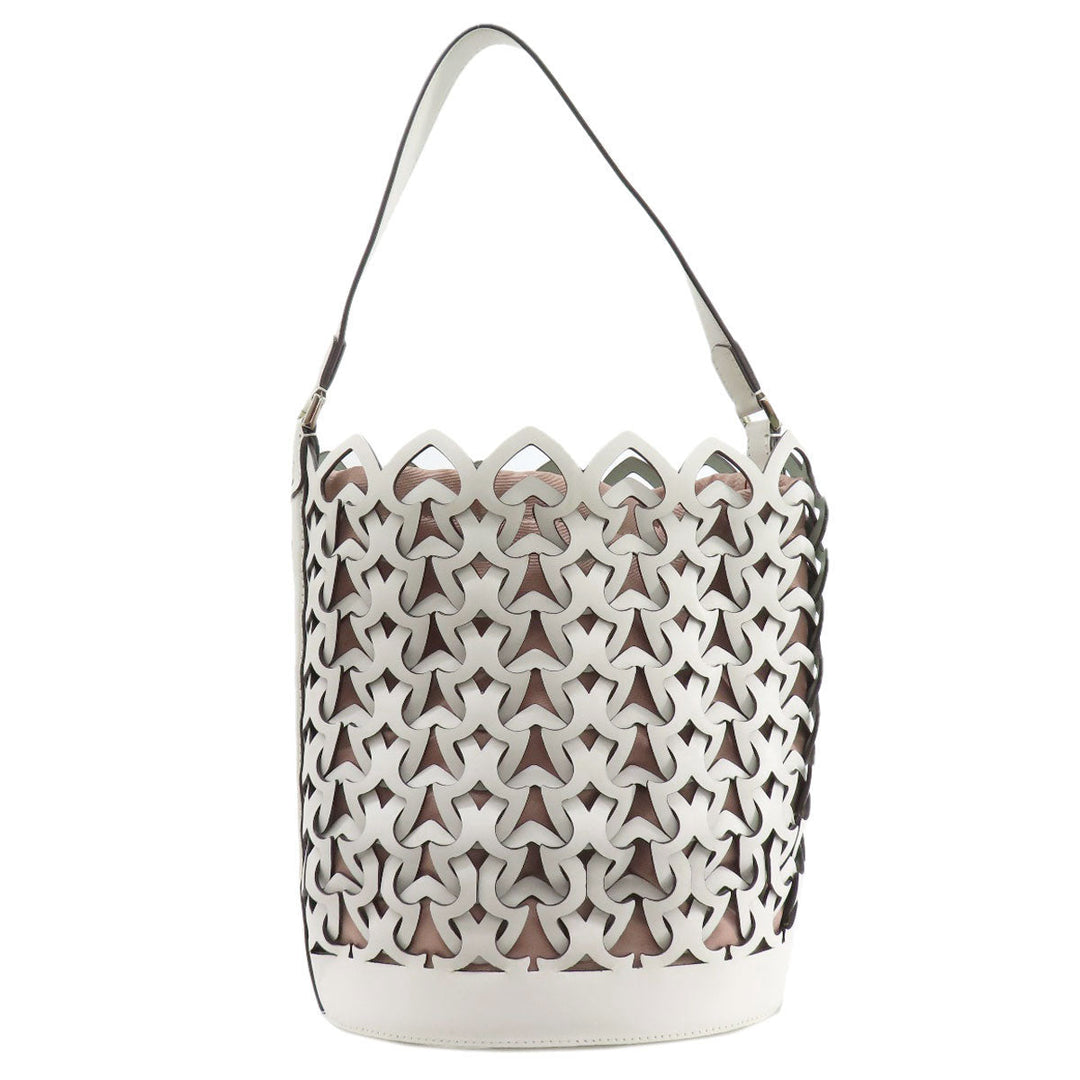 Kate Spade Tote Bag leather white one belt