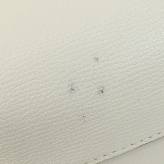 Kate Spade Tote Bag leather white logo Women Used Authentic