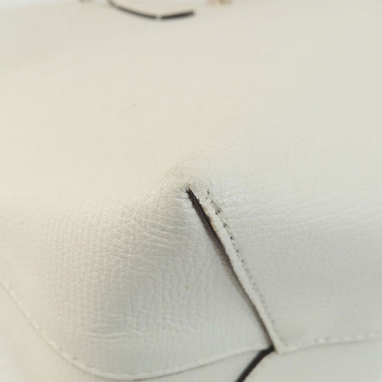 Kate Spade Tote Bag leather white logo Women Used Authentic
