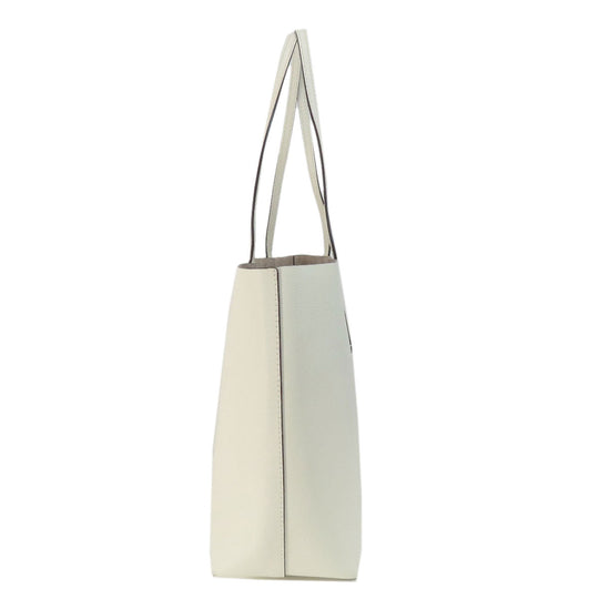 Kate Spade Tote Bag leather white logo Women Used Authentic