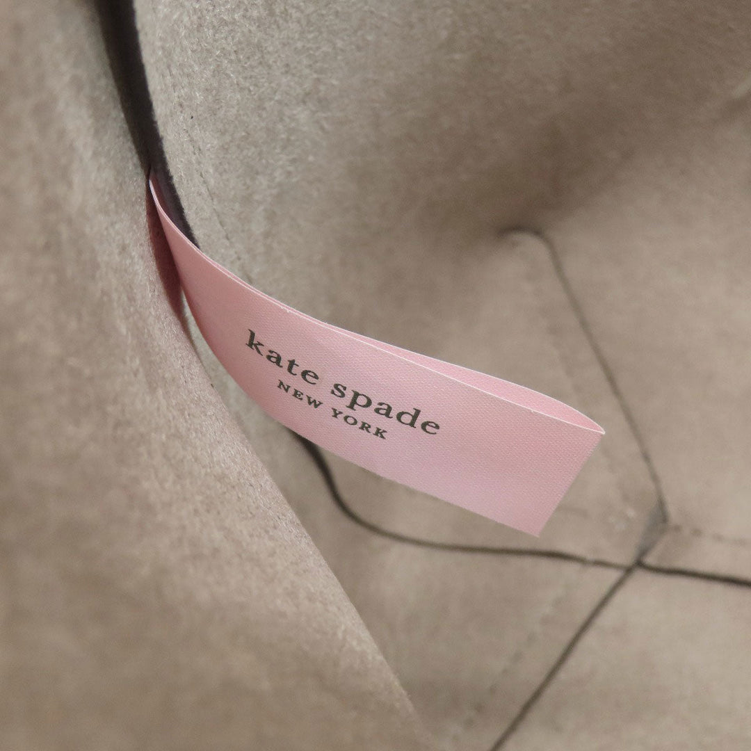 Kate Spade Tote Bag leather white logo Women Used Authentic