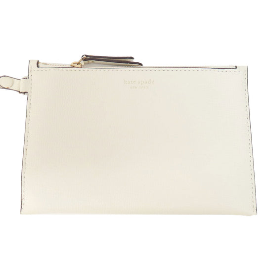Kate Spade Tote Bag leather white logo Women Used Authentic