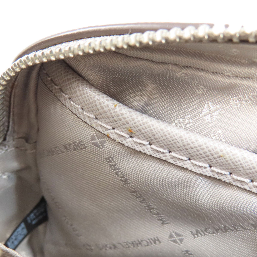 MICHAEL KORS Shoulder Bag PVC gray logo Women Used Authentic