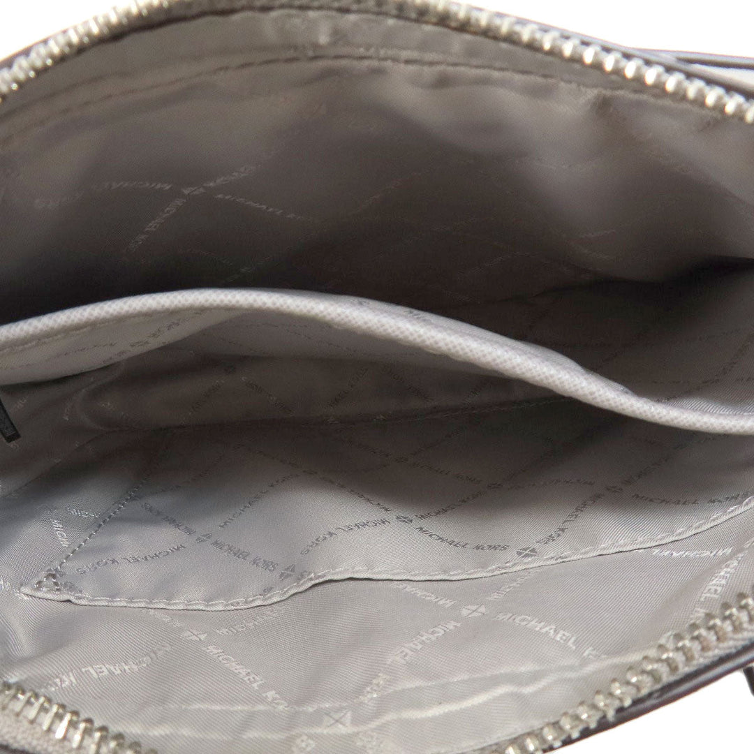 MICHAEL KORS Shoulder Bag PVC gray logo Women Used Authentic