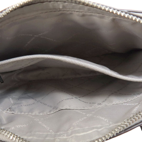MICHAEL KORS Shoulder Bag PVC gray logo Women Used Authentic