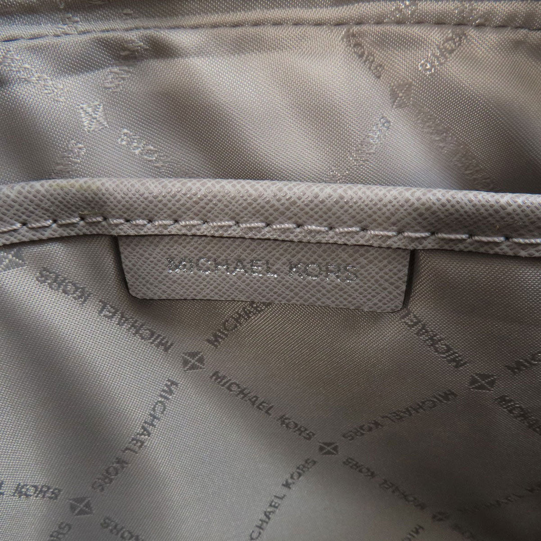 MICHAEL KORS Shoulder Bag PVC gray logo Women Used Authentic
