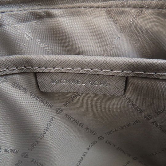 MICHAEL KORS Shoulder Bag PVC gray logo Women Used Authentic