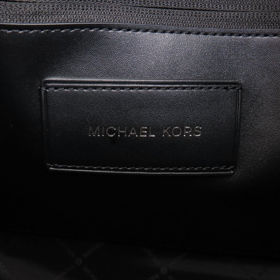 MICHAEL KORS Tote Bag PVC black MK signature Women Used Authentic