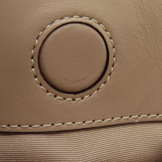 COACH Handbag F37097 leather beige Embossed 2WAY Women Used Authentic