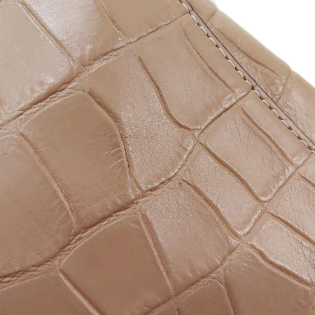 COACH Handbag F37097 leather beige Embossed 2WAY Women Used Authentic