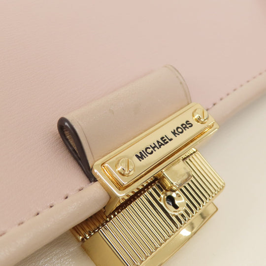 MICHAEL KORS Shoulder Bag leather pink logo Women Used Authentic
