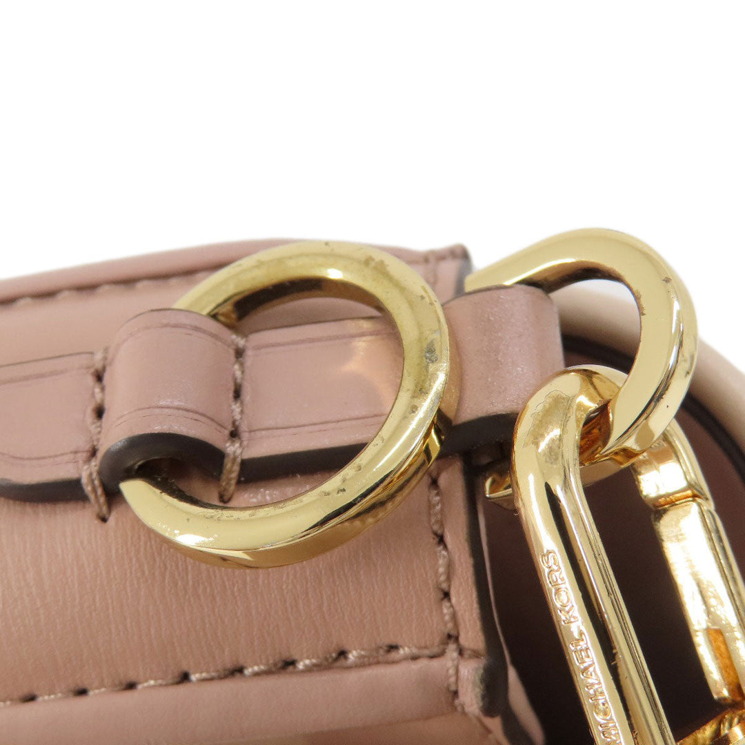 MICHAEL KORS Shoulder Bag leather pink logo Women Used Authentic
