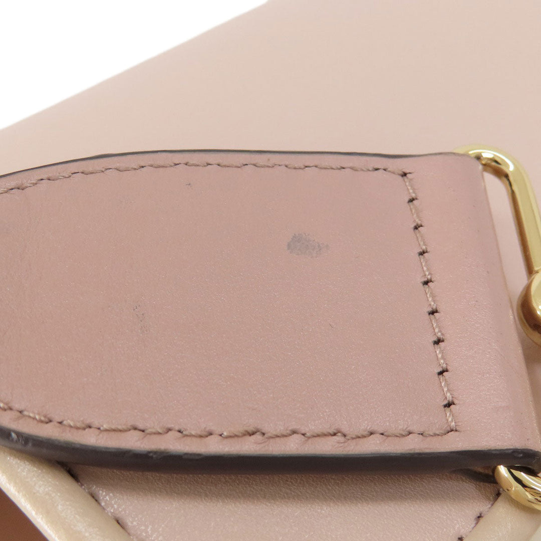 MICHAEL KORS Shoulder Bag leather pink logo Women Used Authentic