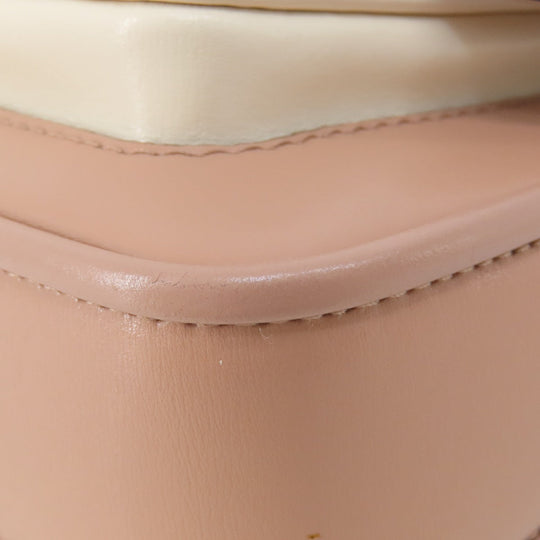 MICHAEL KORS Shoulder Bag leather pink logo Women Used Authentic