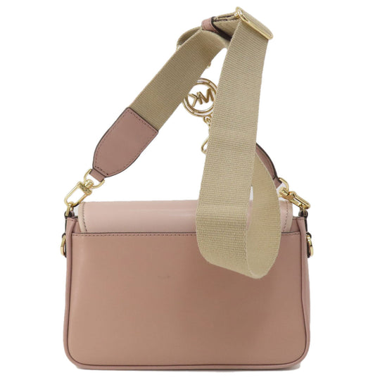 MICHAEL KORS Shoulder Bag leather pink logo Women Used Authentic