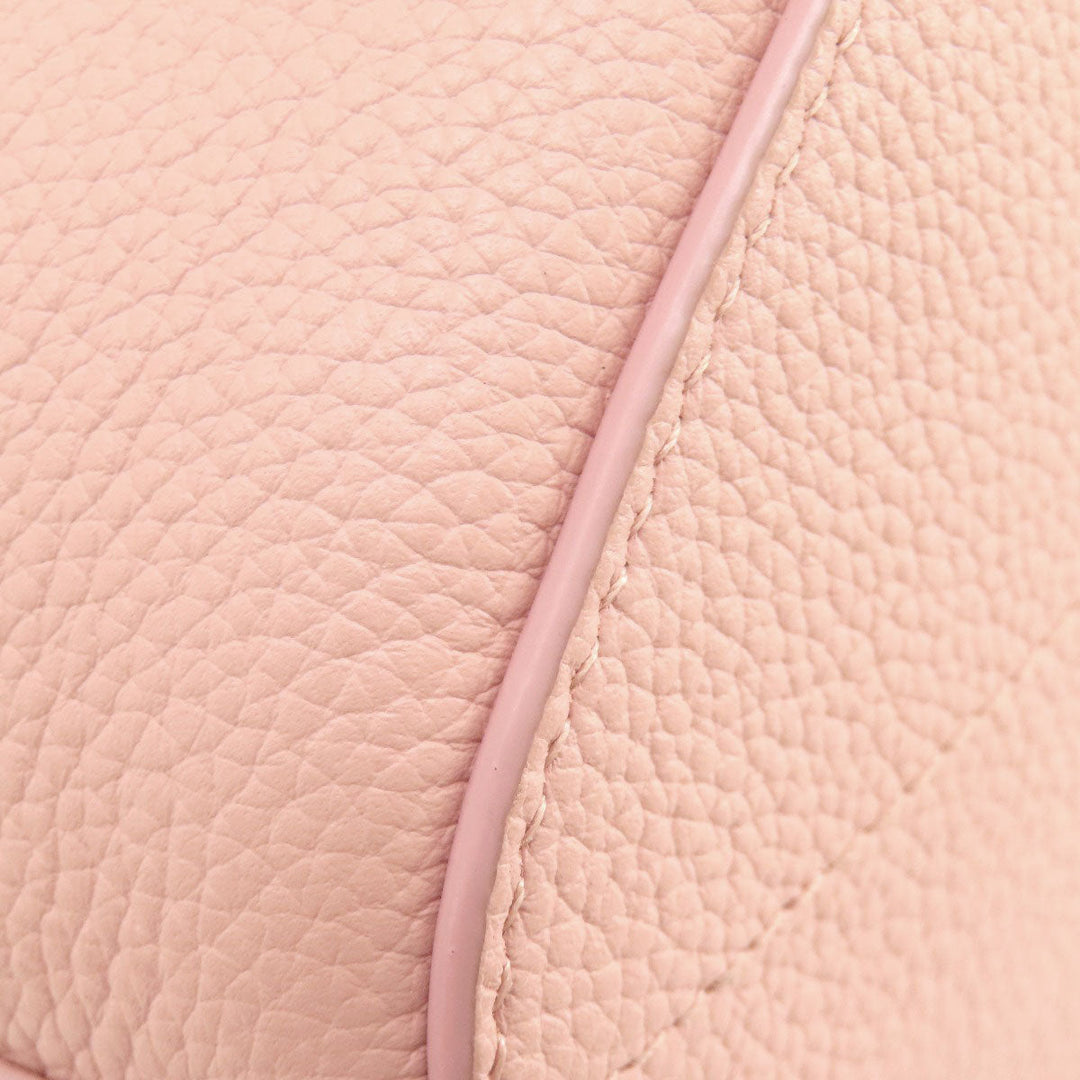 BURBERRY Shoulder Bag leather pink Bucket Bag 2WAY Women Used Authentic