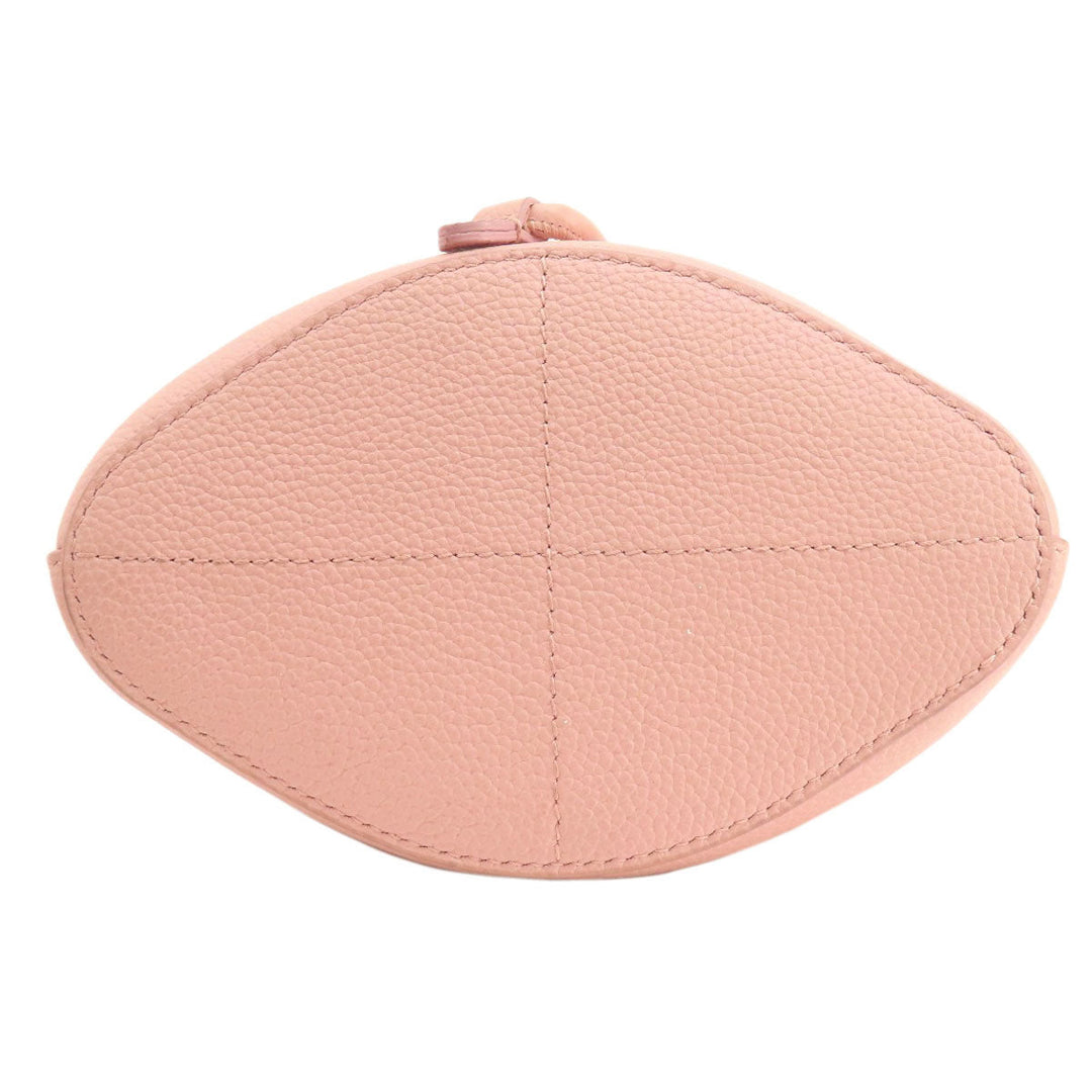 BURBERRY Shoulder Bag leather pink Bucket Bag 2WAY Women Used Authentic