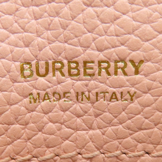 BURBERRY Shoulder Bag leather pink Bucket Bag 2WAY Women Used Authentic